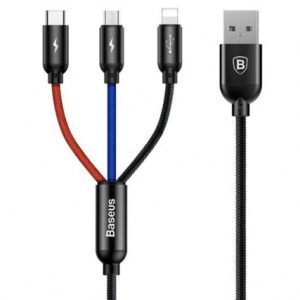 کابل شارژ Baseus Three Primary Colors 3 in 1